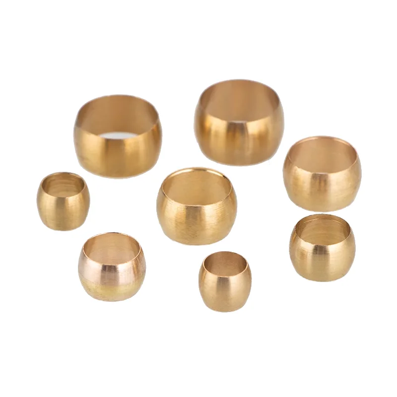 3mm 4mm 5mm 6mm 6.35mm 8mm 10mm 12mm 14mm 16mm ID Brass Fit Compression Sleeve Fitting Sleeve Ferrule Ring 20Pcs/Lot Hose Pipe Fitting Pipe Fitting Water Pipe Fitting