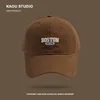 BOSTON 1630 Large size62cm Ins Embroidered Peaked Cap Korean Style Versatile Curved Brim Trendy Men's Spring Autumn Baseball Cap 3
