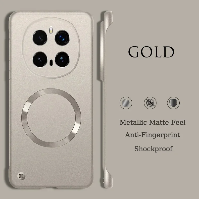 Metallic Paint Frameless Hard Cover with Magnetic Wireless Charging Capability