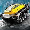 Amphibious 2 To 1 All-terrain Crawler Tracked Tank RC Car 2.4G Powerful Power Waterproof Remote Control Toy Car Armored Vehicle 2