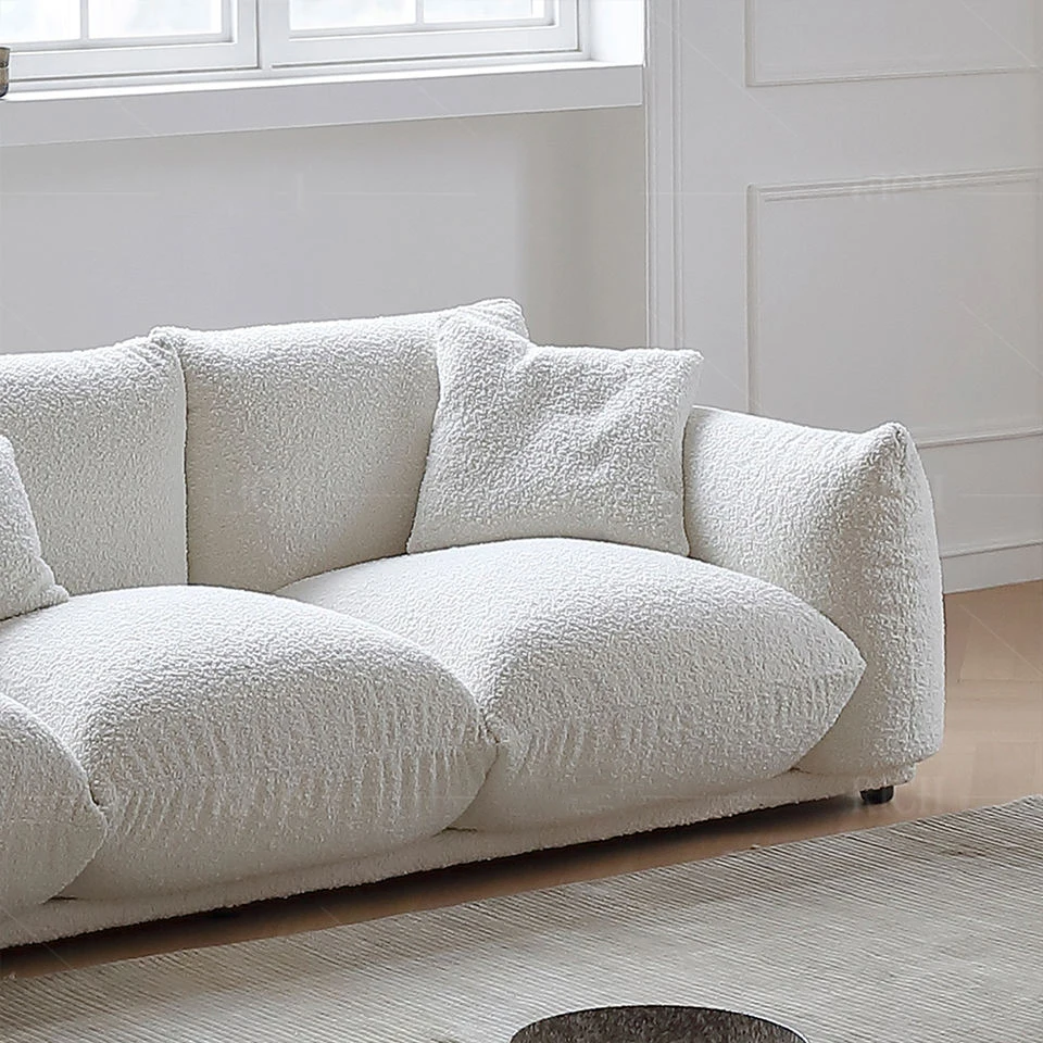 white teddy modern indoor sofa sheepskin shearling teddy fabric couch sheep  skin boucle sofa Italian lambskin sofa r39 - AliExpress