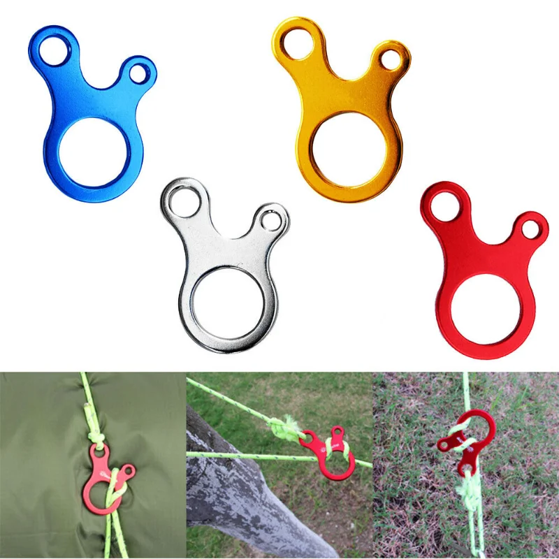 

5/10pcs Outdoor Snail Buckle Camping Tent String Rope Fasting Guy Line Runner Carabiner Hook Tensioner Wind Rope Buckle