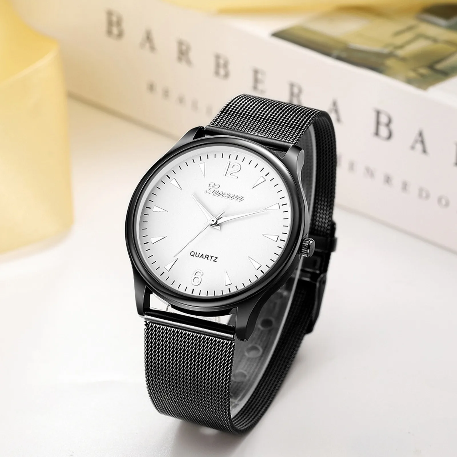 

Часы наручные кварцевые для мужчин и женщин, модные роскошные повседневные, с браслетом из нержавеющей стали, 2023