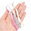 1 Pc Eyelash Comb Tweezers Stainless Steel Anti-Static Non-Magnetic Professional Pincet Lashes Extension Tweezers Makeup Tools 5
