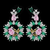 2024 New Cubic Zirconia 4-piece Bridal Wedding Jewelry Set Fashion Dubai Saudi Jewelry Set Women's Wedding Set 5