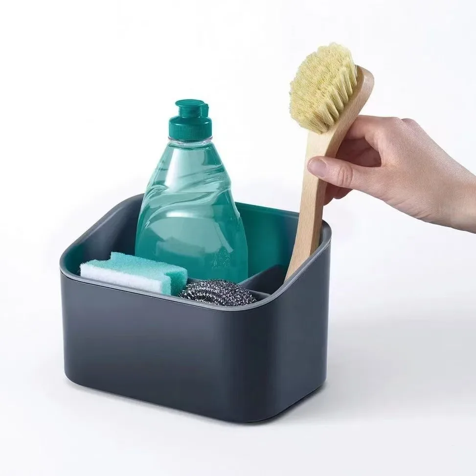 Multifunctional Kitchen Storage Rack with Sponge and Cloth Holder