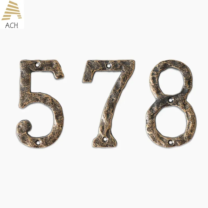 Rustic Cast Iron Home Address Numbers for Outside, Anti Rust House Numbers,,Mailbox Numbers for Outside, 5.5 inch
