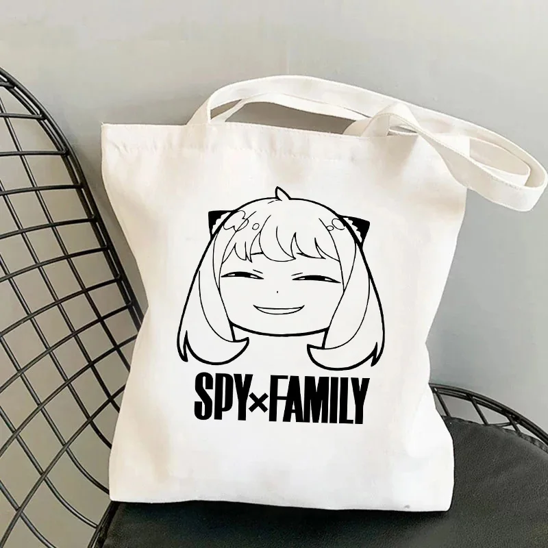 Manga SPYFAMILY Spy X Family Shopping Bag Tote Harajuku Shopper Bag Women Canvas Shoulder Bag Female Ulzzang Eco Large-capacity 