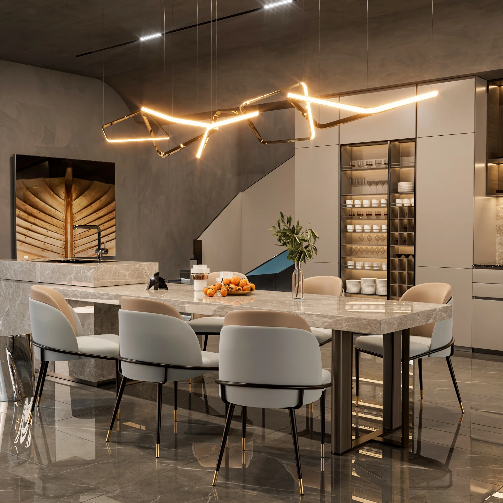 LUVODI Luxury Set di 2 sedie da pranzo cucina Accent Leisure sedie da soggiorno in pelle microfibra per pranzo, cucina, sala studio 5