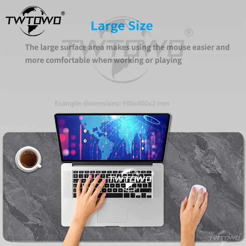 لوحة ماوس قيمنق XL رخام رمادي