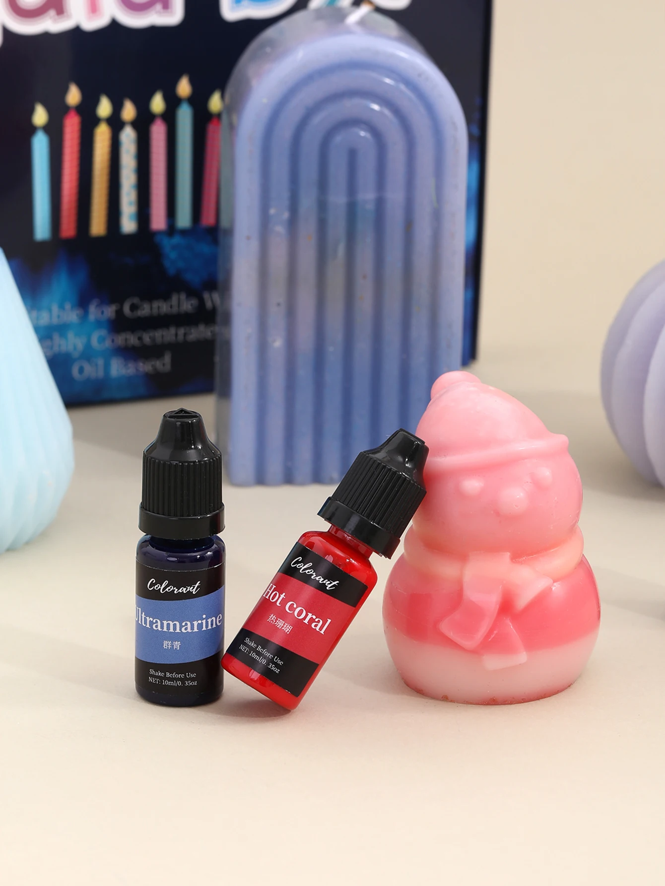 10ml/Bottle Candle Wax Pigment Colorant Non-Toxic Soy Candle Wax Pigment Liquid Dye Soy DIY Soap Dyes Making Supplies