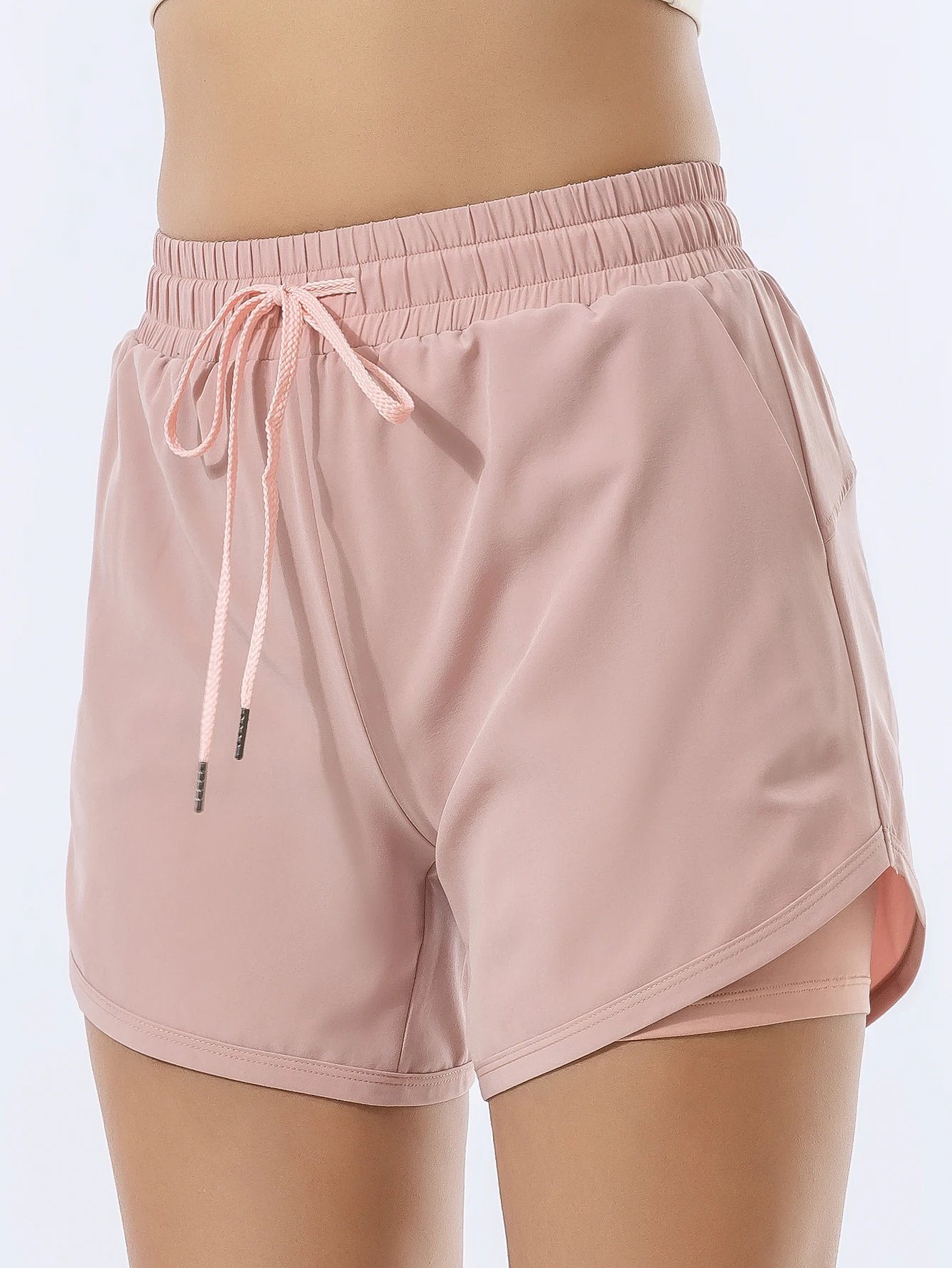 Workout Shorts Sports Shorts Running Shorts Women's Double Layered Quick-Dry Athletic Shorts Anti-lighting Loose Fit Outdoor Leisure Running Fitness Workout