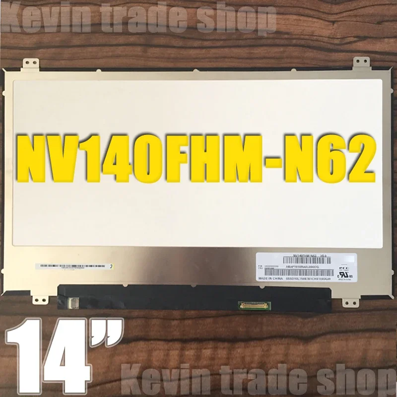 노트북 LCD 스크린, BOE NV140FHM-N62 V8.0 00NY446 LED 디스플레이 패널, 1920x1080 IPS eDP, 30 핀 매트릭스, NV140FHM 62, 14.0 인치