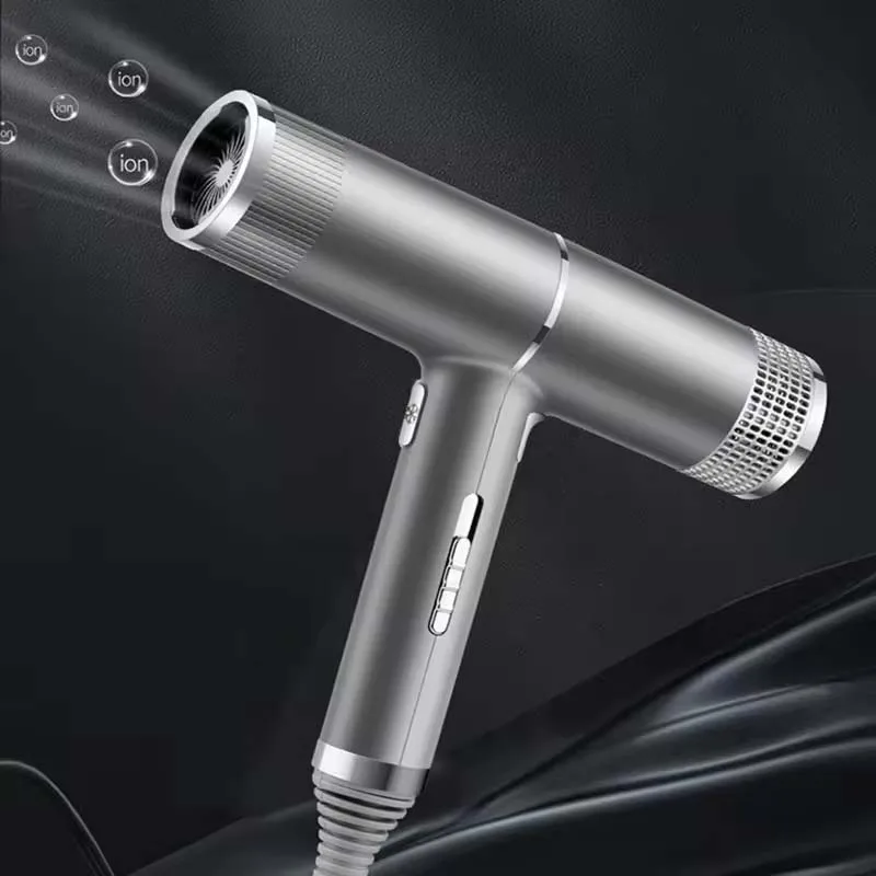 Low noise cold and hot negative ion hair dryer Intelligent temperature adjustable quick drying leafless hair dryer hair dryer