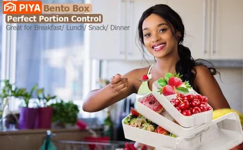 3-In-1 Wheat Straw Bento Lunch Box 2