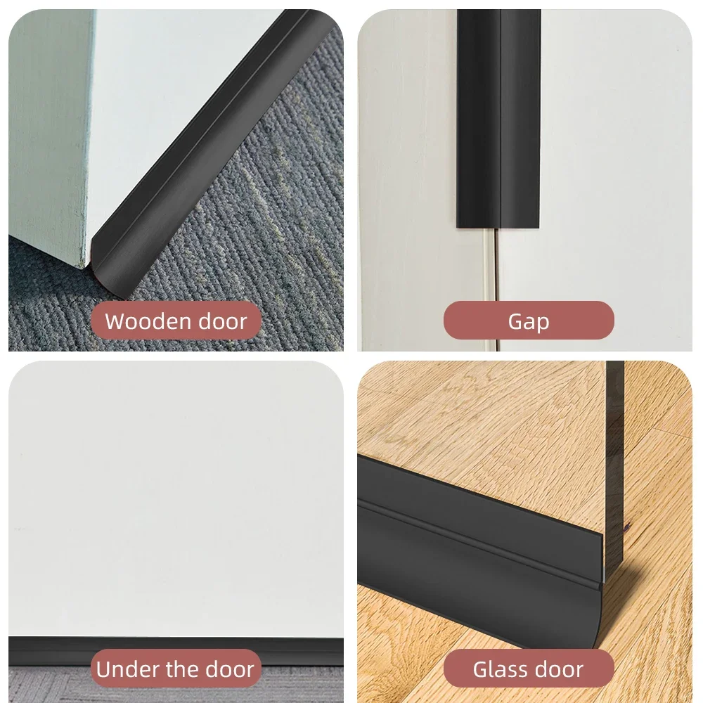 Door Window Bottom Sealing Strip Tape Insect Proof Weatherstrip Windproof Dust Self Adhesive