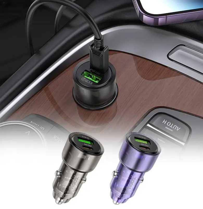 

Type C Car Charger Auto Fast Charger Adapter Phone Charger In Vehicles PD Cars Phone Charger Adapter Auto Charging Block
