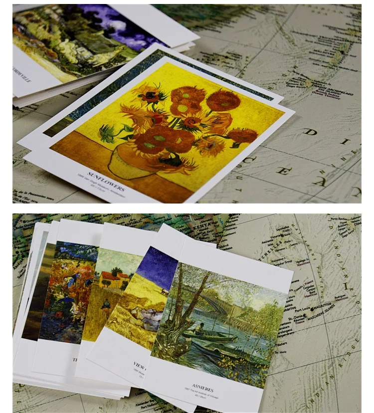 Van Gogh Vintage Painting Postcard Set - 30 Artistic Greeting Cards