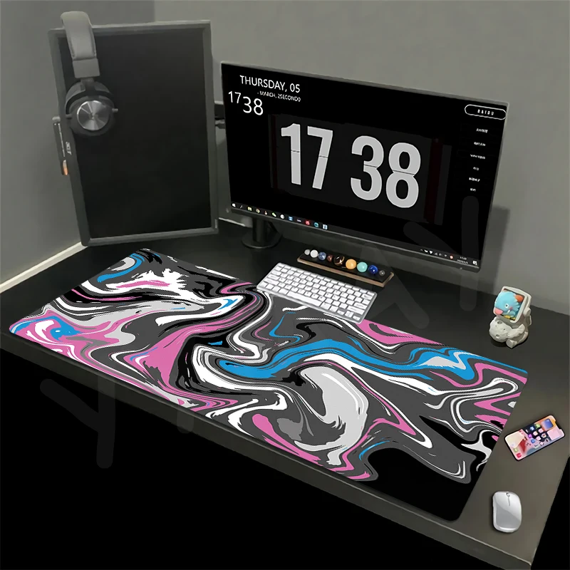 Large Gaming Mousepads Liquid Mouse Pad Computer Mousepad Mouse Mat 90x40cm Desk Pads For PC Keyboard Mats Table Rug