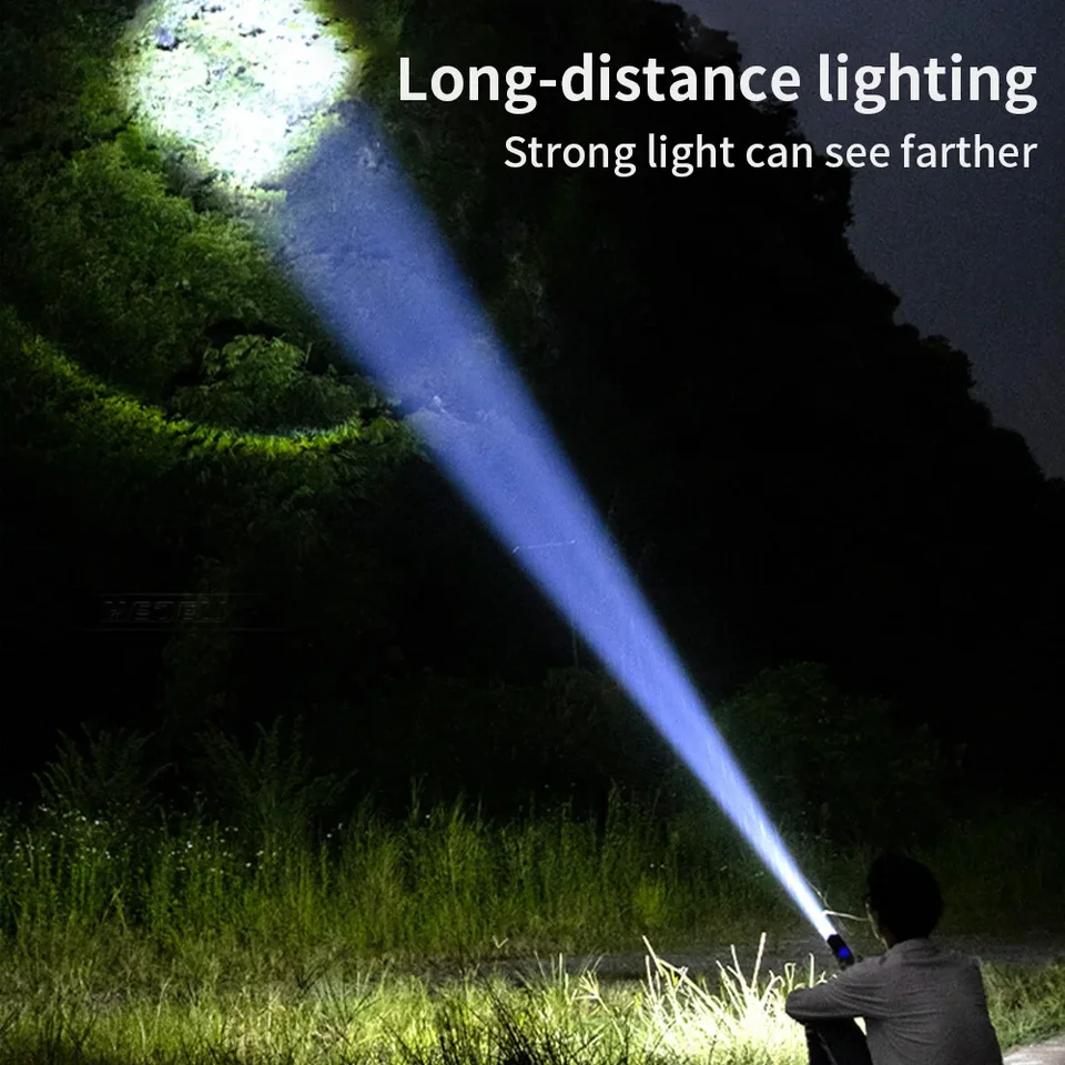 Torcia ricaricabile 990000 ad alta luminosità, torcia a LED super