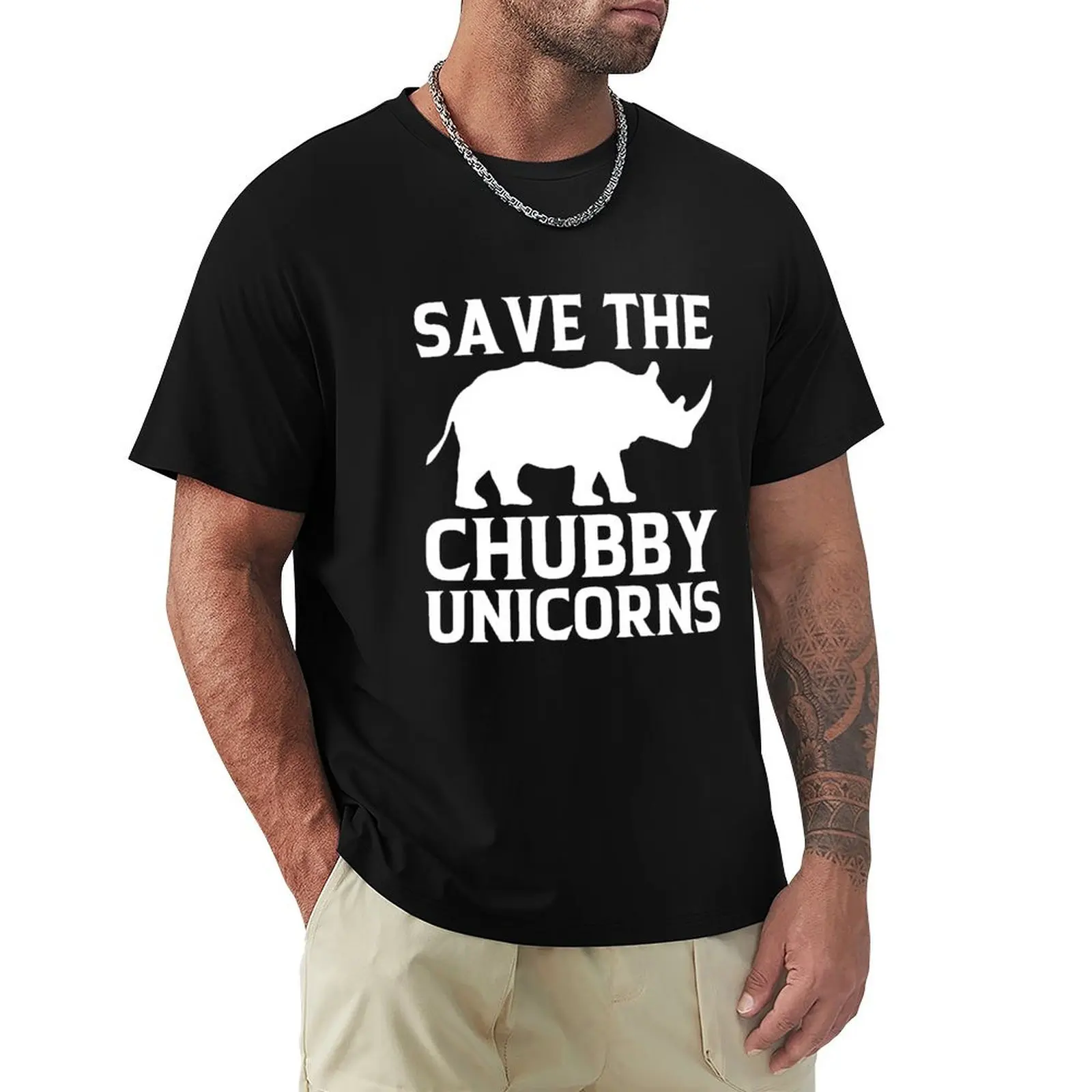 

Save the chubby unicorns T-Shirt oversized vintage plain black t shirts men