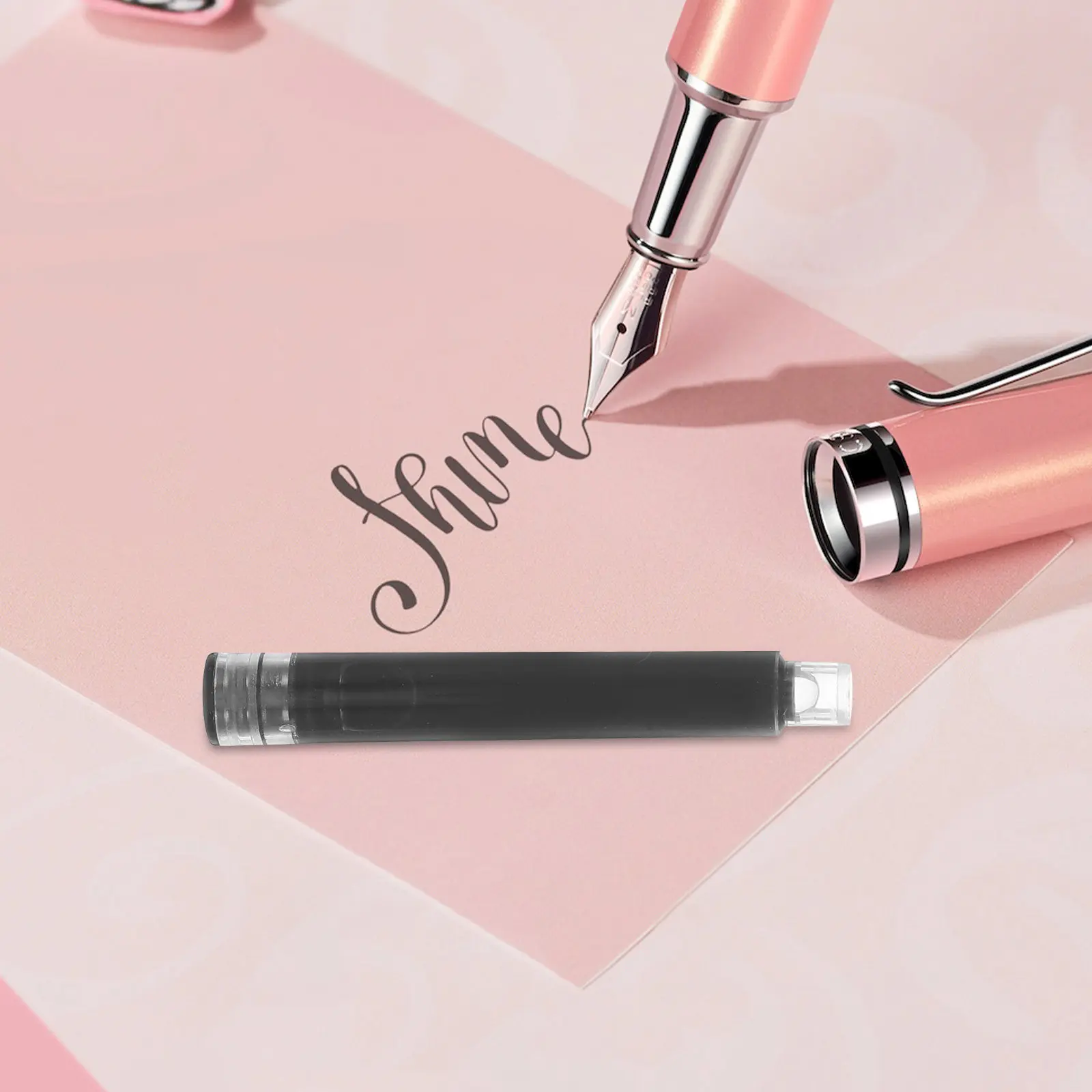 1세트 만년필 잉크 리필, 부드러운 필기 연습을 위한 건조 및 교체 가능한 카트리지, 초등학생에게 이상적