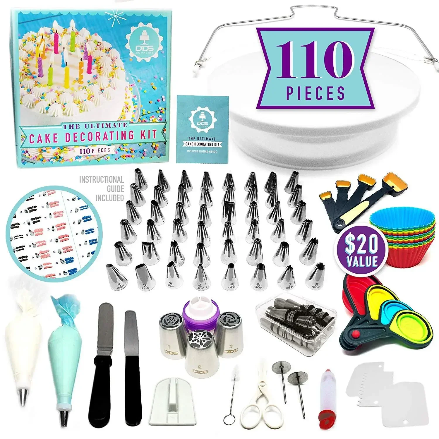

Cake Decorating Tool Set Carousel Pastry Bag Nozzle Baking Accessories Baking Tool Set Kitchen Cake Accessory Set Cake Pan