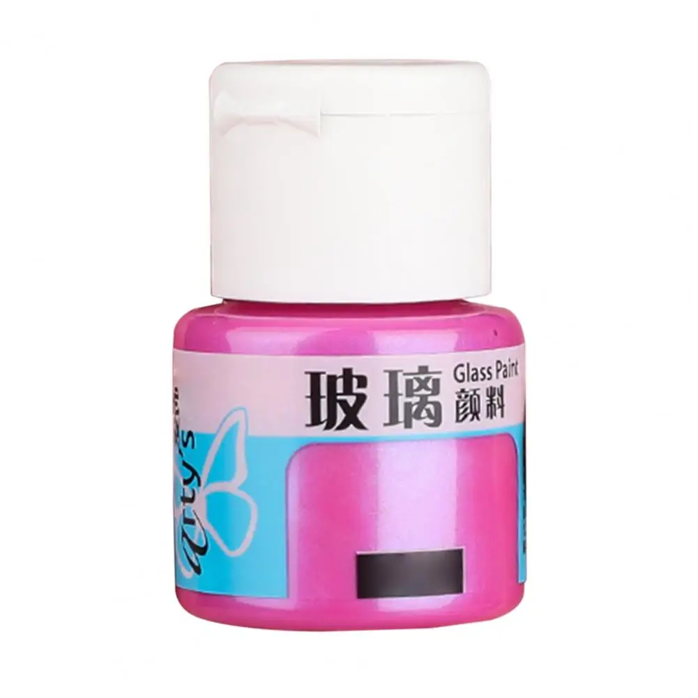 20ml Safe Healthy Glass Paint Vibrant Color Siliceous Glass-Color Paint Wine Bottle Ceramic Glass Pigment Student Art Supplies
