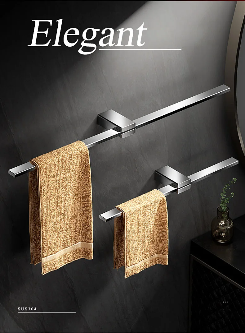 Movable Stainless Steel Towel Pole Multifunctional Towel Rack