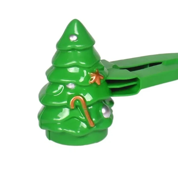 Plastics Santa Clau Snowball Maker Toy Christmas Tree Anti-slip Handle Christmas Tree Snowball Maker Clips Portable Santa Clau