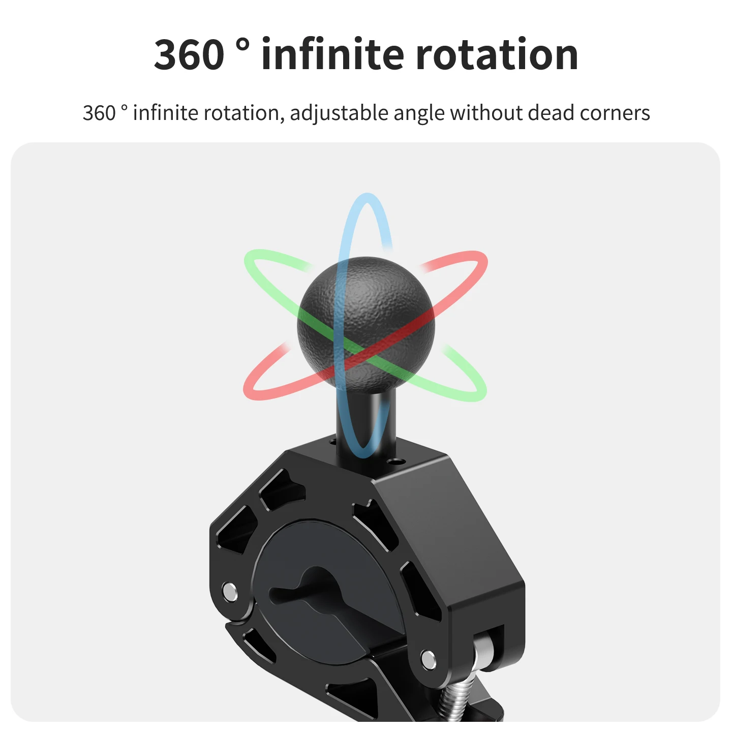 Handlebar Clamp Mount 360 Degree Ballhead Large Tube Bracket Super Clamp for GoP