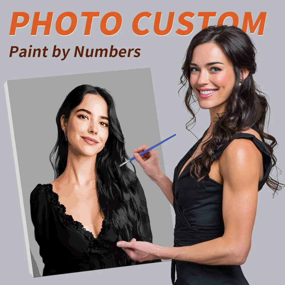 Personalized DIY Paint By Numbers Kit - Custom Photo Art for a Unique Handcrafted Gift