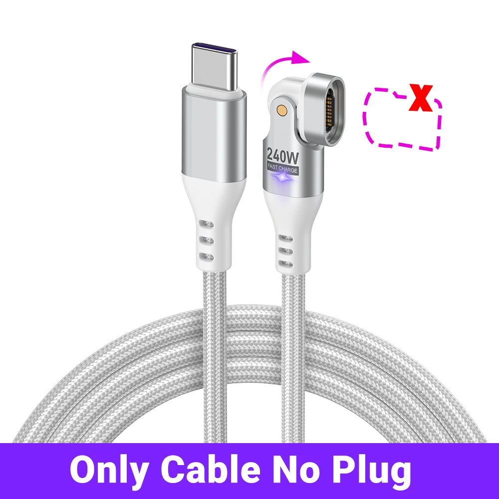 ตัวเลือกสินค้า สายชาร์จแม่เหล็ก USB-C 240W ชาร์จเร็วสำหรับ iPhone และ MacBook