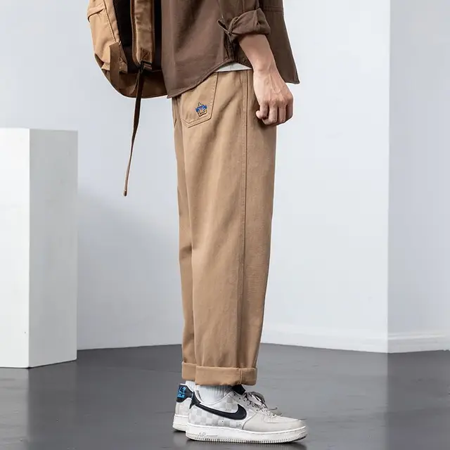 kargo cotton pants men summer