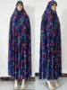 6XL Muslim Womens Hooded Abaya African Sleeveless Prayer Garment Kaftan Dress With Hijab Floral Dubai Saudi Robe Ramadan