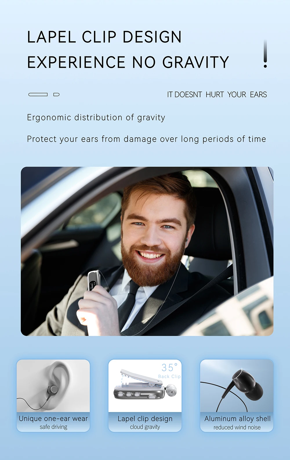 Description Picture 4 of itemBluetooth Wireless Headphones Against Loud Noise Lavalier Business BT 5.4 Earphone Lotus Ears with wire Talk/Music 20H With LCD