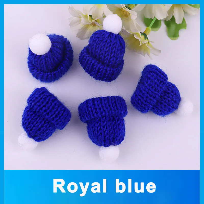 FUIPVGI Set Di 30 Mini Cappelli Natalizi A Maglia Mini Sciarpa