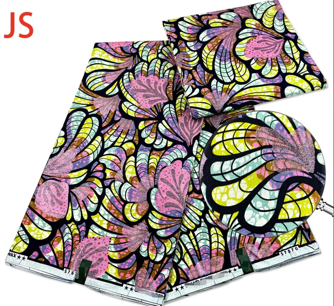 

2024 Новая африканская вощеная ткань Grand Super из 100% хлопка высокого качества с вощеным принтом, ткань Анкары, 6 ярдов, швейное женское платье