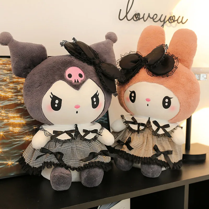 

35-60cm Genuine Sanrio Plush Dolls Kawaii Anime Figure Kuromi My Melody Stuffed Toys Kids Birthday Gift Room Decoration Ornament