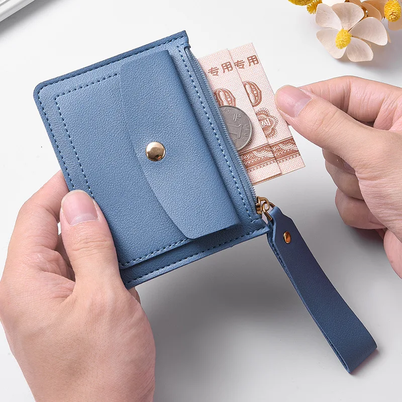 New change bag, card bag, zipper card holder, wallet, women's ins, candy color, small fresh card holder