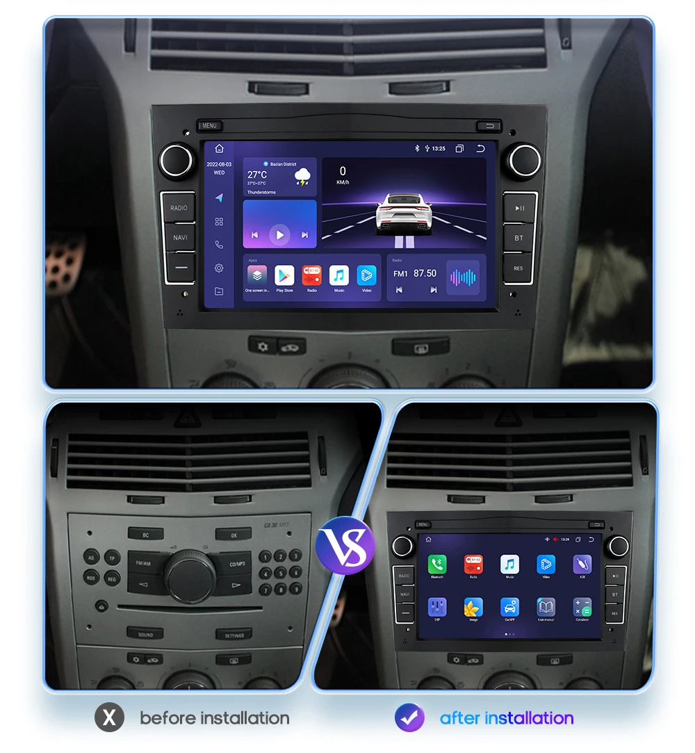 Hizpo 2Din Android Smart Car Systems for Opel Astra H G J Zafira B Corsa C D Antara Vectra Vivaro GPS 4G CarPlay Autoradio Wifi – Detail 7