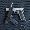 Csnoobs 1:3 Mini M1911 Alloy Pistol Fake Gun Keychain Pendant Detachable Toy Gun Model For PUBG Weapon Adult Kids Gift 4