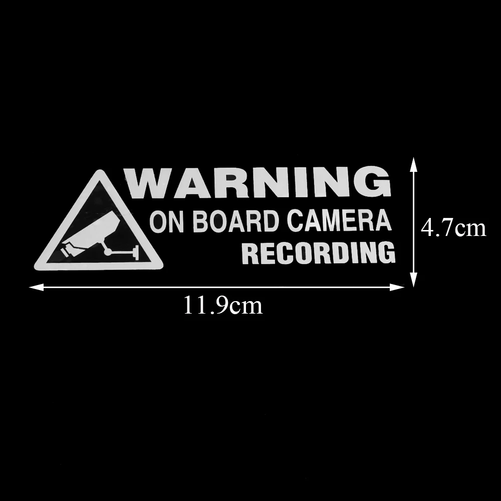 New Car Sticker - Warning On-Board Camera Recording Vinyl Sticker for Windows, Truck & Auto Decoration