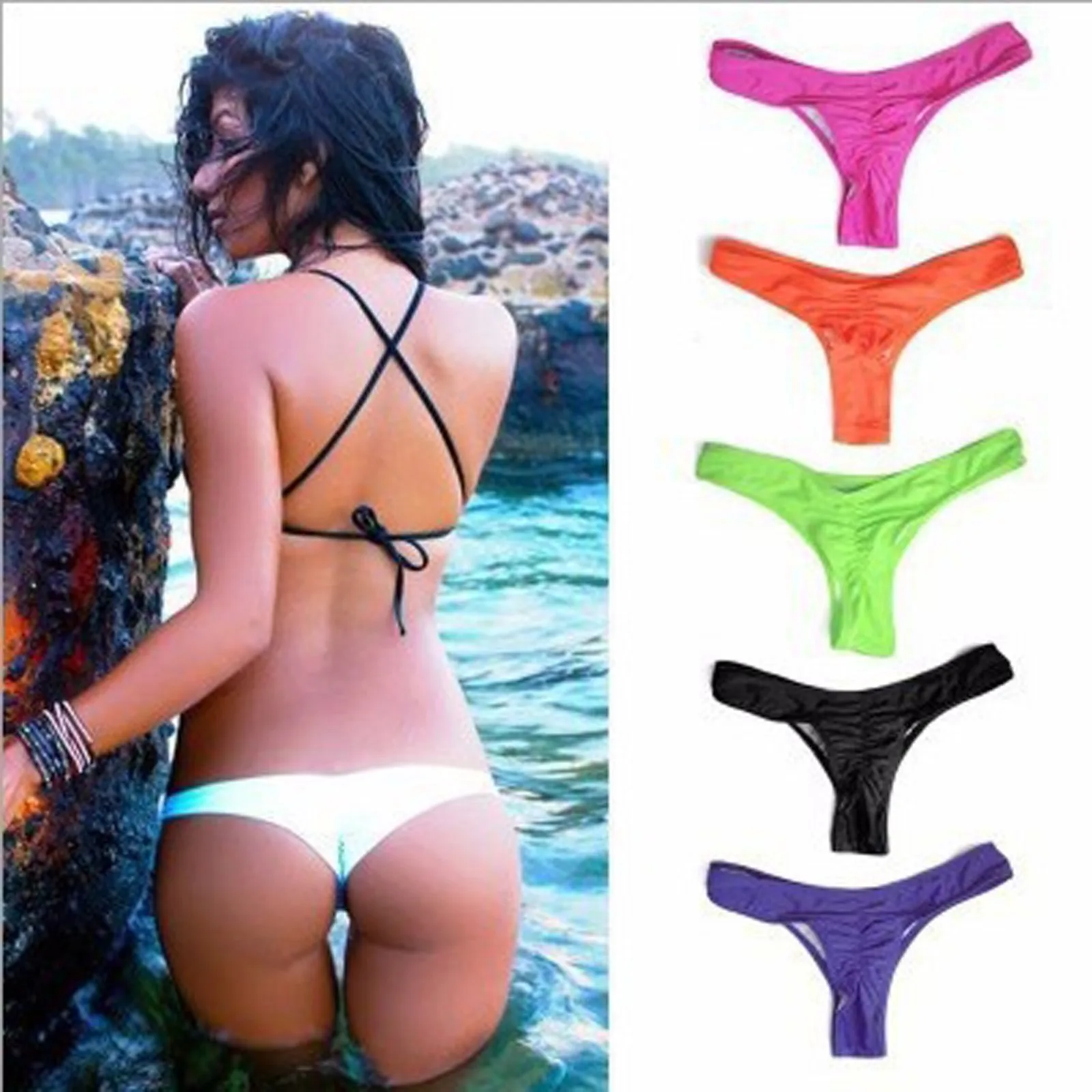 Swimsuit Thong Women Bikini Bottoms And Top Sexy Set for Beachwear-bikini set,women swimwear,bikini swimsuit,bikini bottom