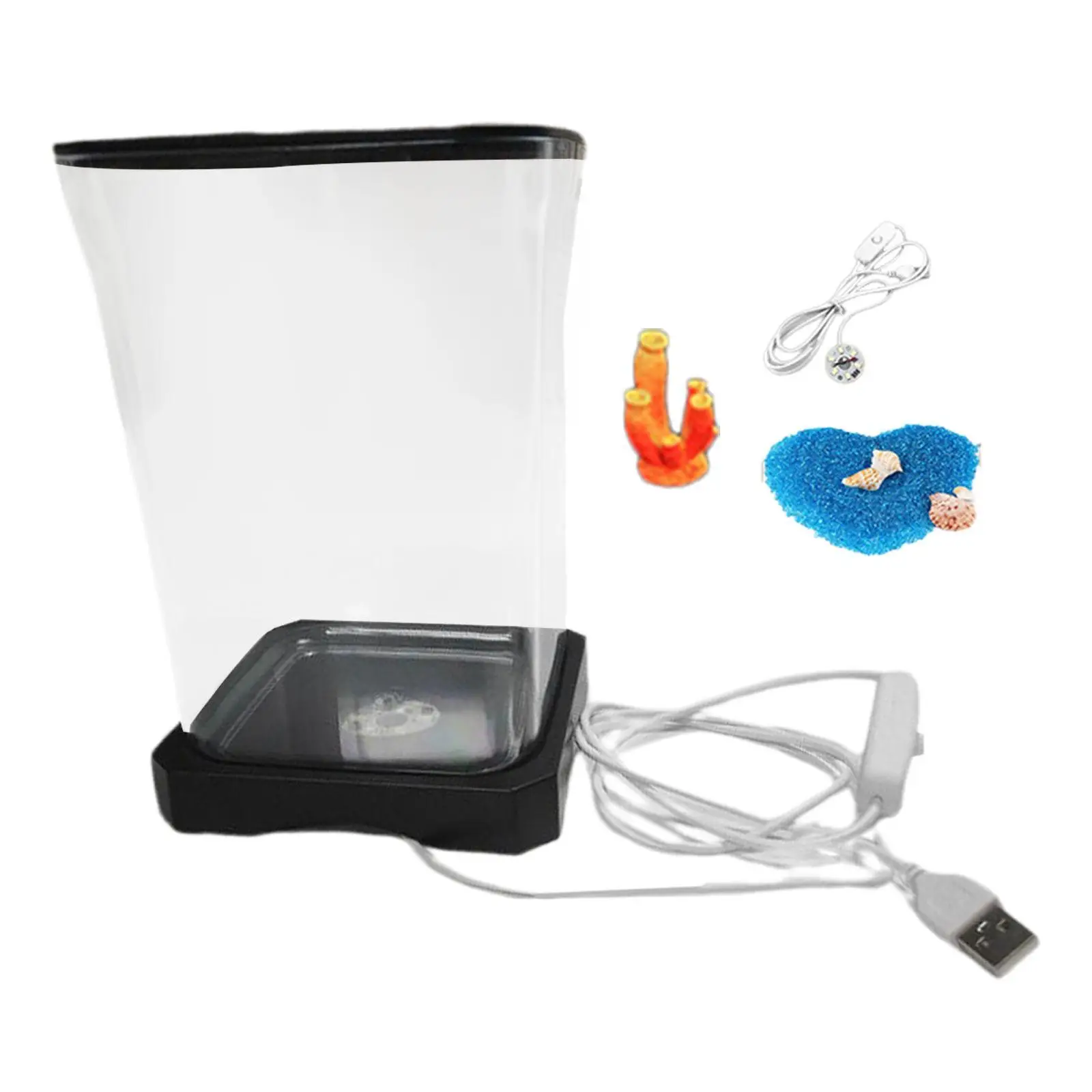 Betta Fish Tank Transparent Small Desktop Aquarium For Home Living Room Frog