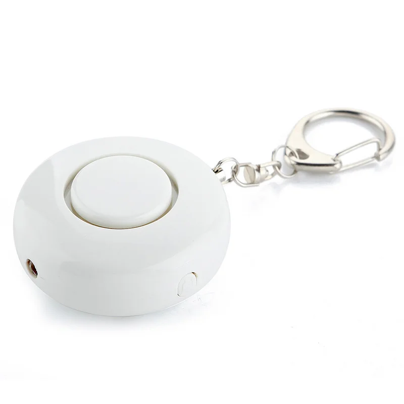 130db Llarge Decibel Circular Personal Alarm with Light Female Travel Alone Self-defense Emergency Rescue Device