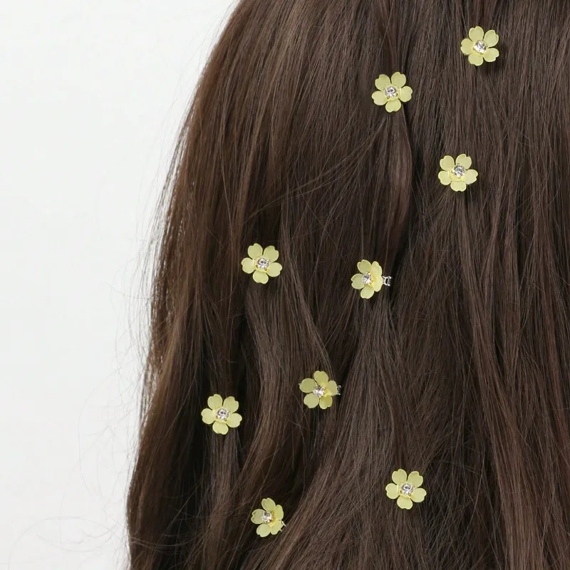 

10 pieces rhinestone and flower decorative hair ring, dreadlocks bead hair ring clip hair clips