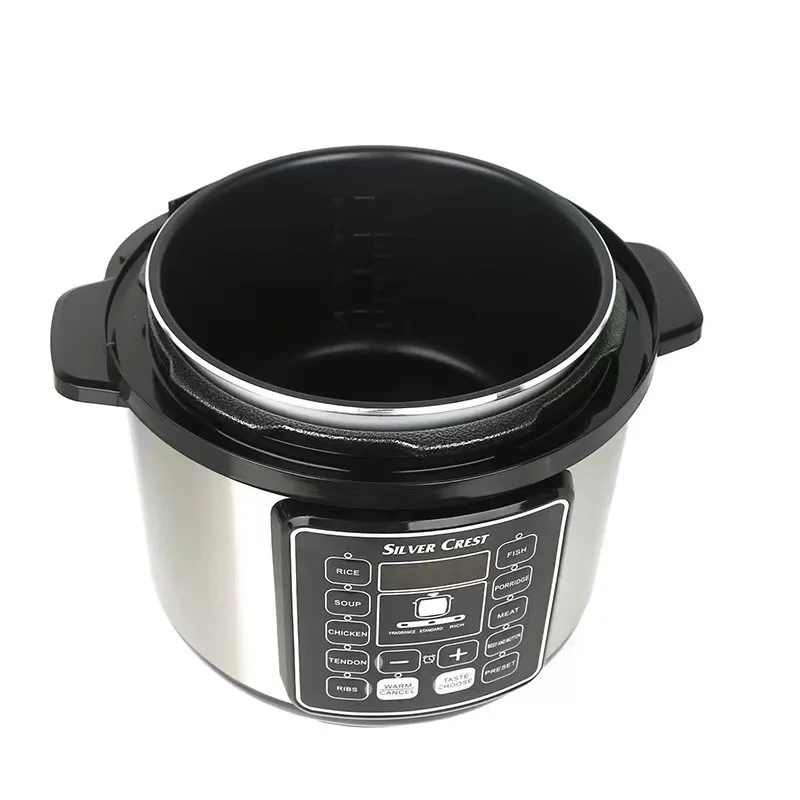 6L electric pressure cooker 1500W household multifunctional electric pressure cooker stew soup cooking timer fully automatic 5