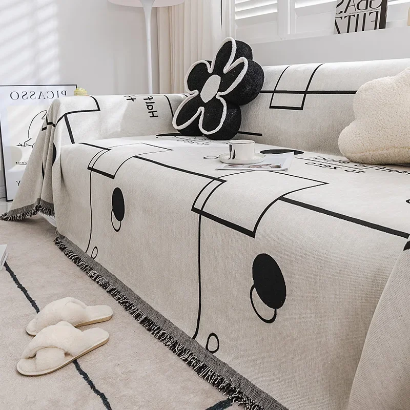 

Modern Geometric Space Sofa Cover Cloth Sofa Blankets Cover Full Cover Universal Couch Towel Cover Dust Proof Sofa Cushion Cover