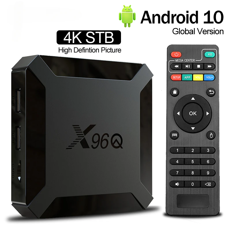 

Приставка Смарт-ТВ X96Q, Android 10,0, 2 + 16 ГБ, Allwinner H313, 4 ядра, 2,4 ГГц, Wi-Fi, 4K, 1 + 8 Гб